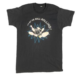 80s bowling graphic tee"Let's Get Rolling single stitch tee (xl)